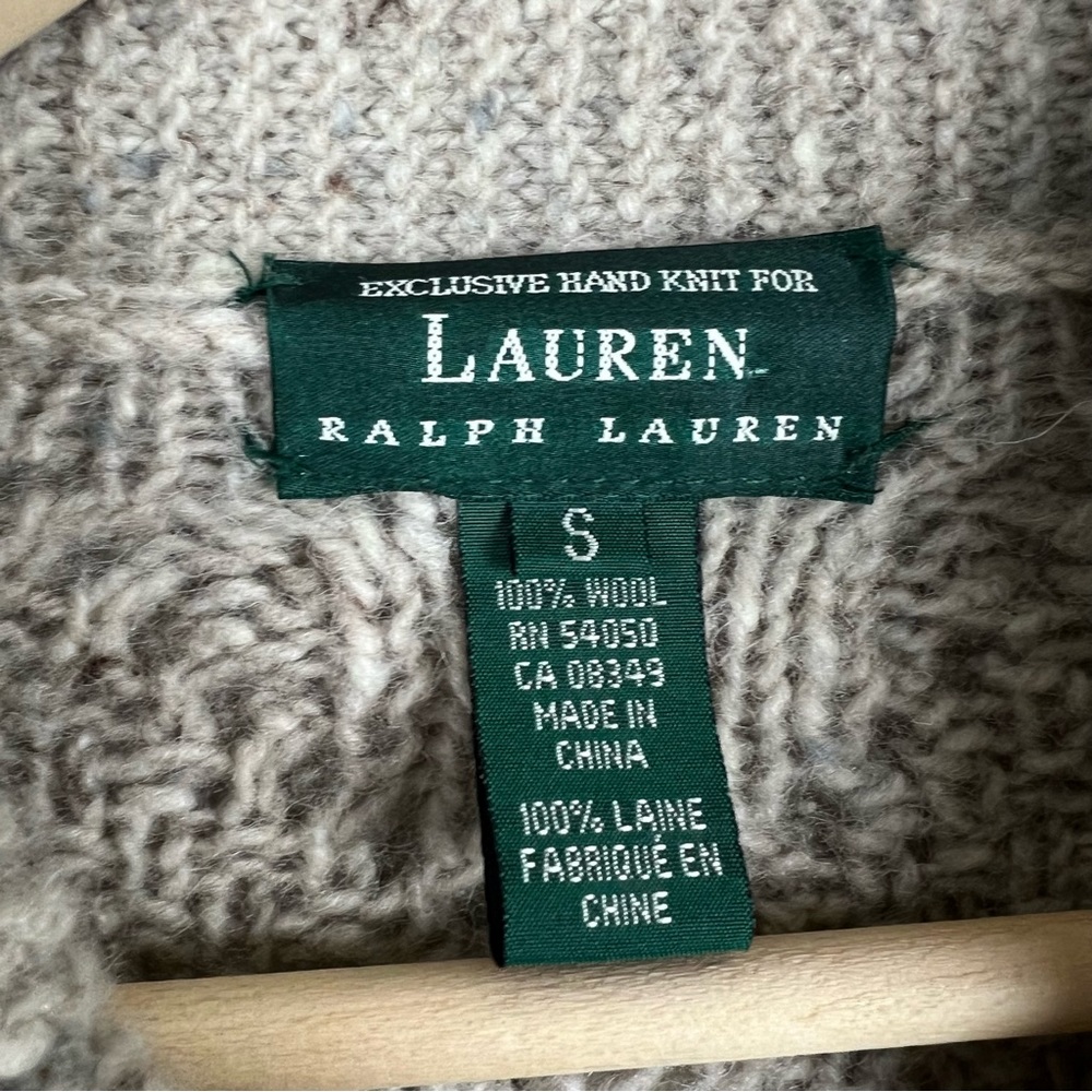 Lauren Ralph Lauren Hand Knit Wool Cardigan - Picture 4 of 5